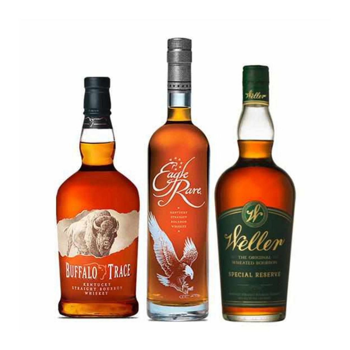 Buffalo Trace Home Bar Bundle – 3 Essential Bourbon Bottles – 750ml