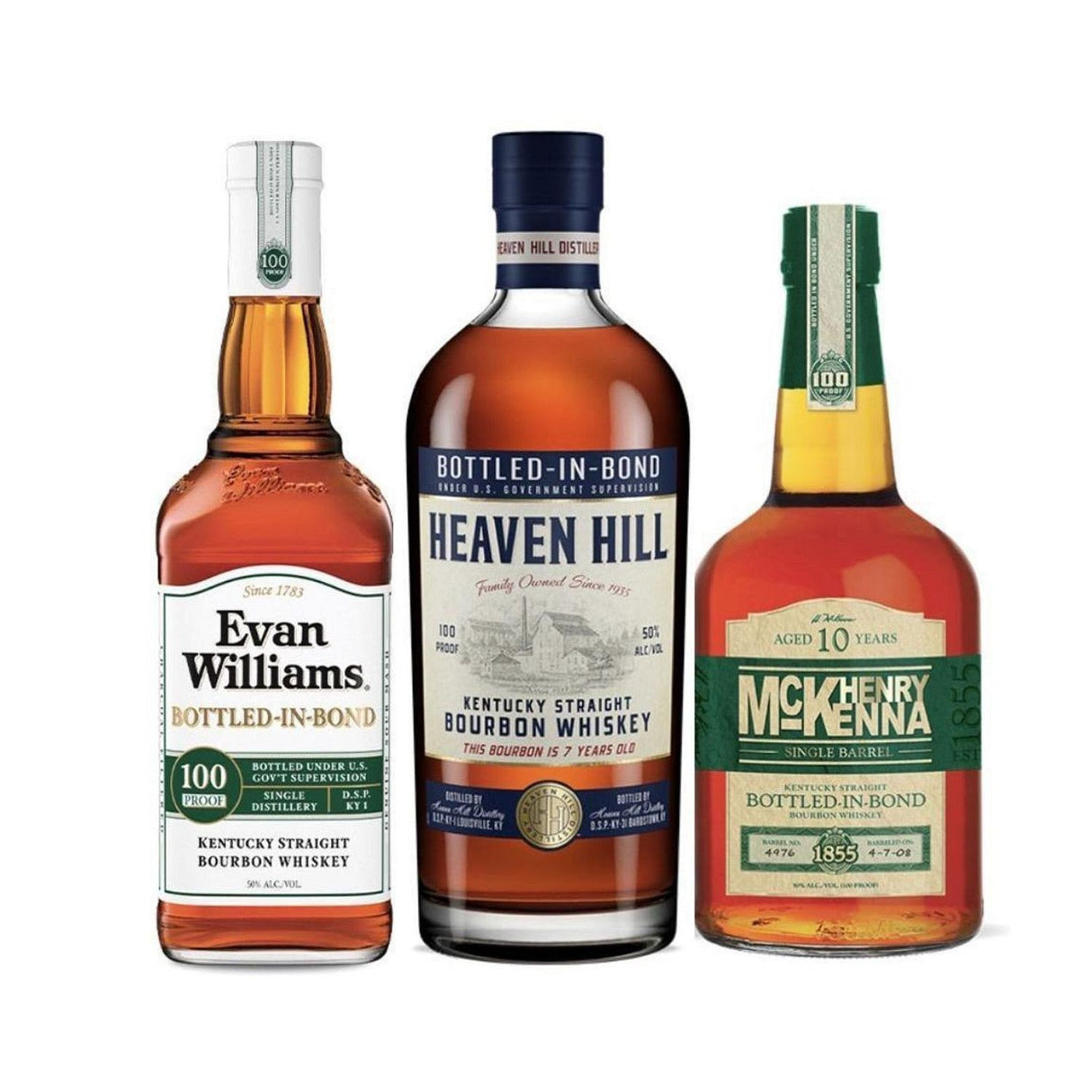 Heaven Hill Bourbon Trio – Bottled-in-Bond Collection (3 x 750ml)