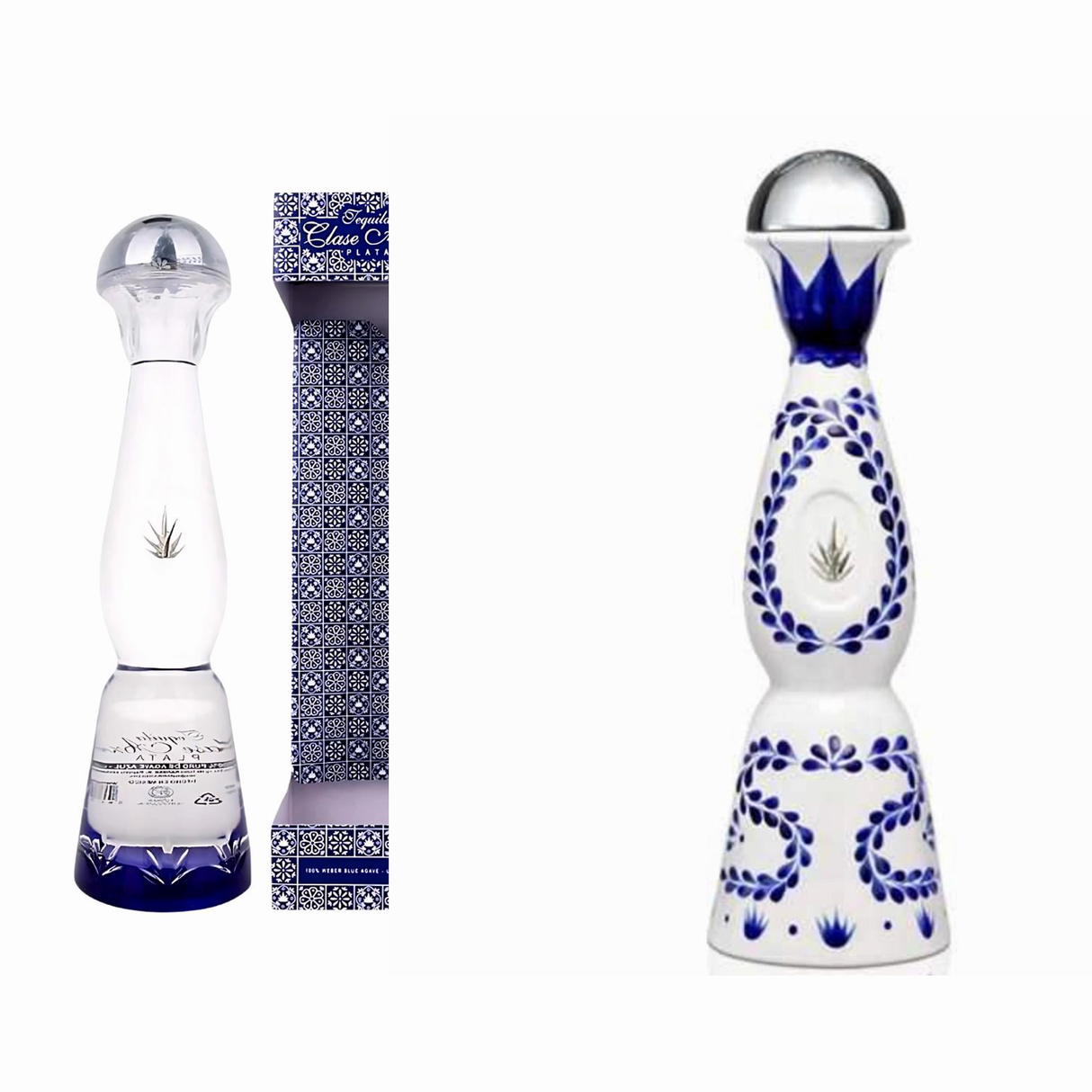 Clase Azul Plata & Reposado Tequila Bundle (2 x 750ml)