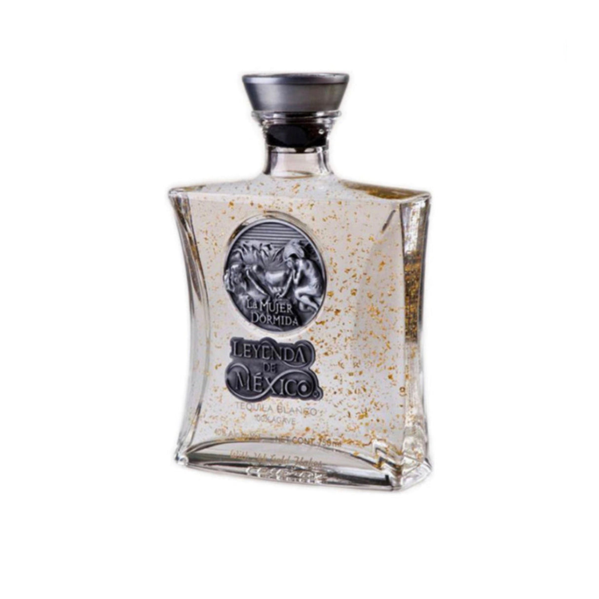 Leyenda de Mexico Blanco Tequila with Gold Flakes – 750ml