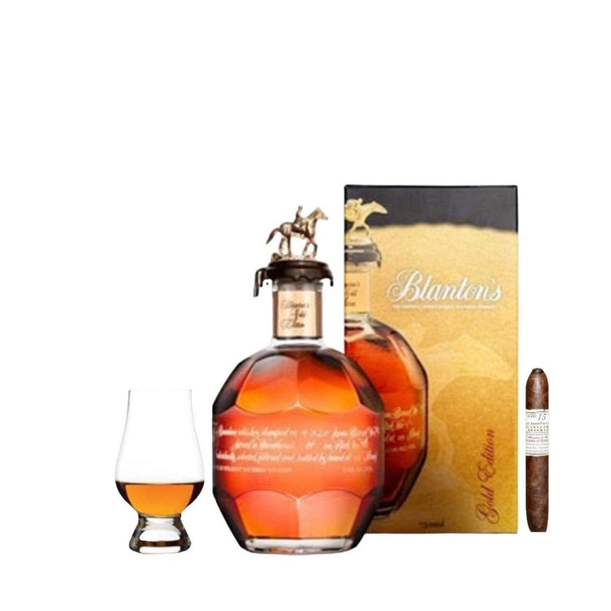 Blanton's Gold Edition Bourbon Gift Set – Cigar & Glencairn – 700ml