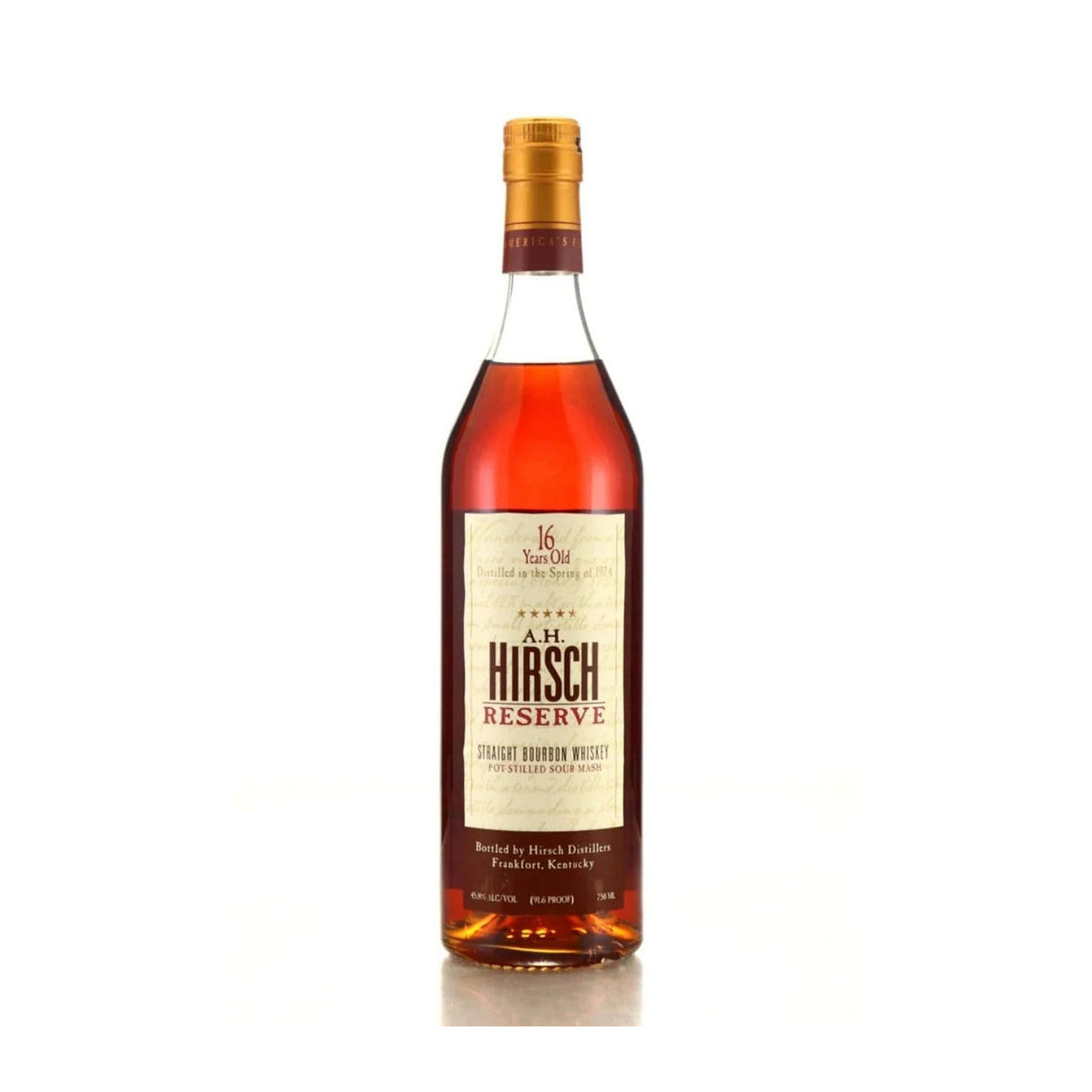 A.H. Hirsch 1974 16 Year Gold Foil Straight Bourbon Whiskey – 750ml