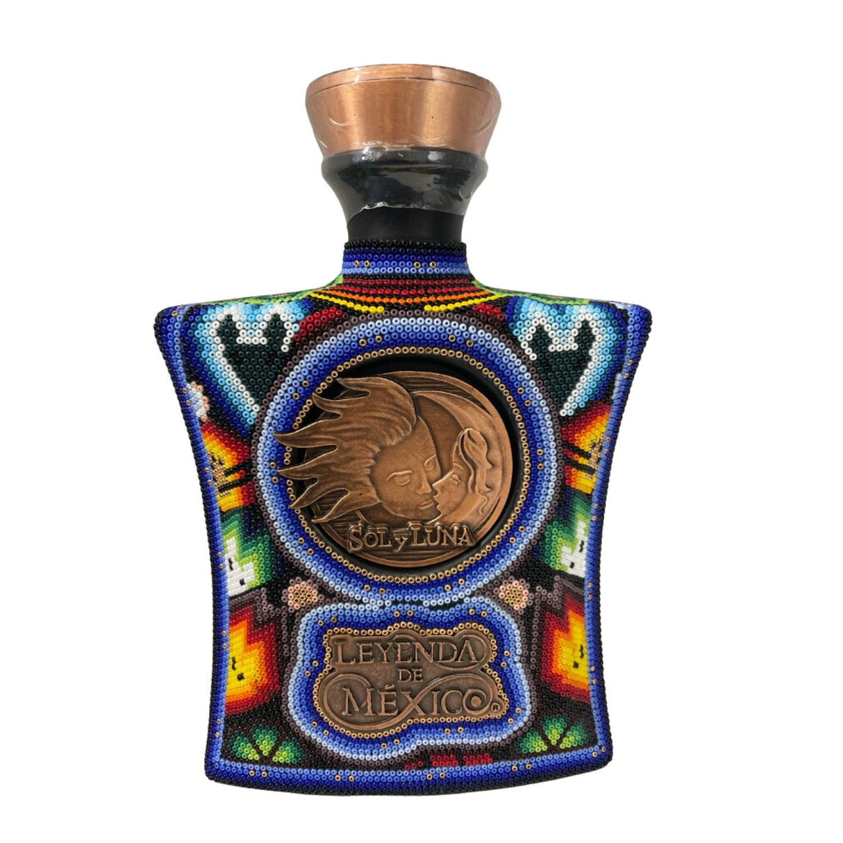 Leyenda de Mexico Extra Añejo Sol y Luna Beaded Bottle Tequila – 750ml