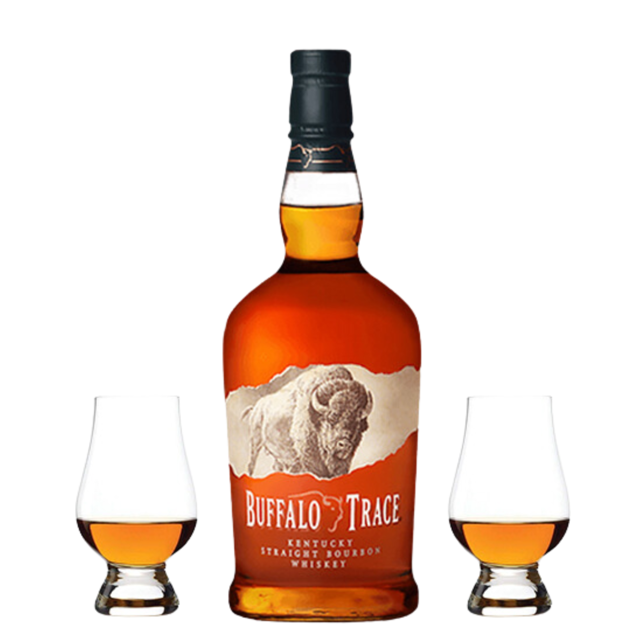 Buffalo Trace Bourbon Gift Set – 750ml Bottle + 2 Glencairn Glasses