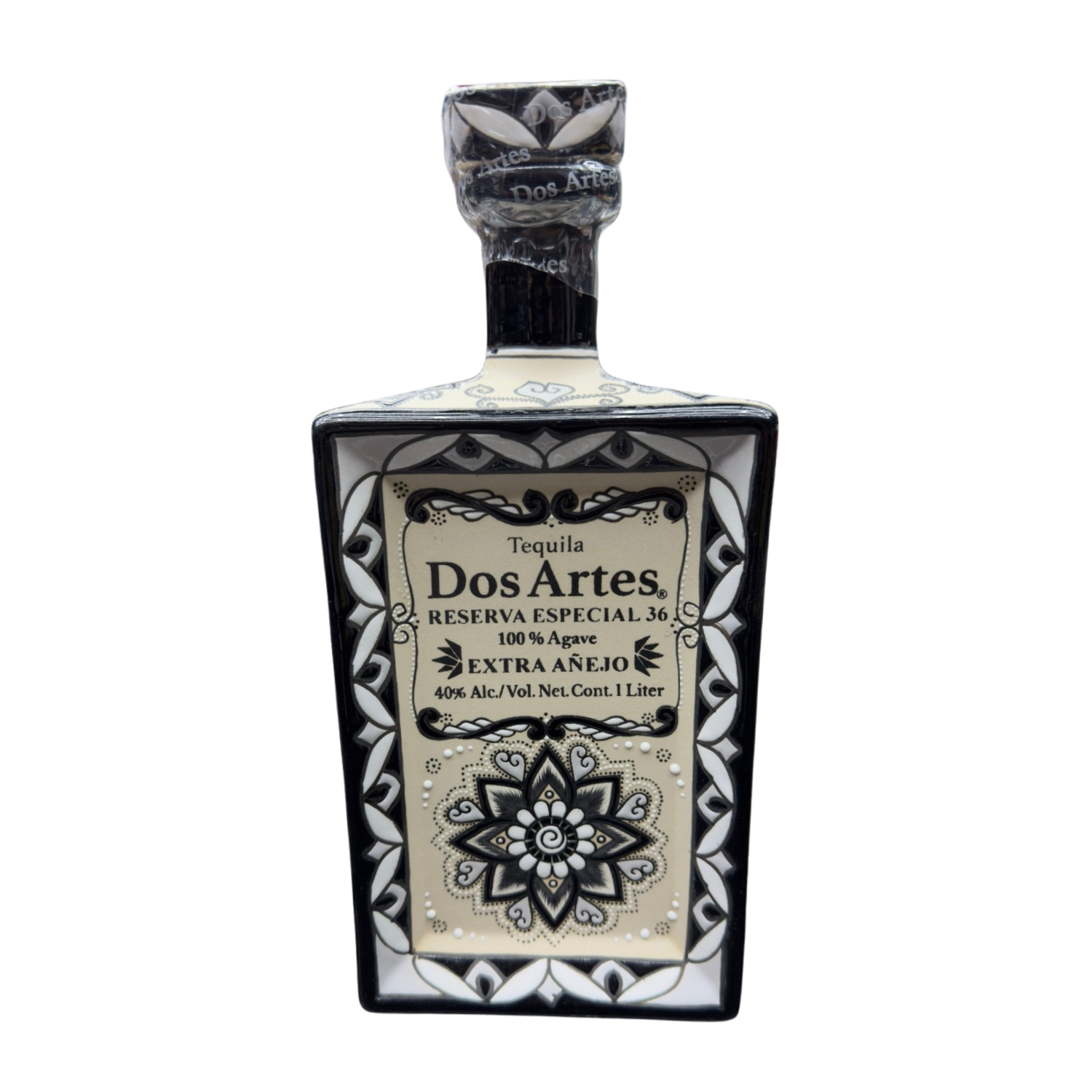 Dos Artes Reserva Especial 36 Extra Anejo Tequila ceramic bottle 1 liter