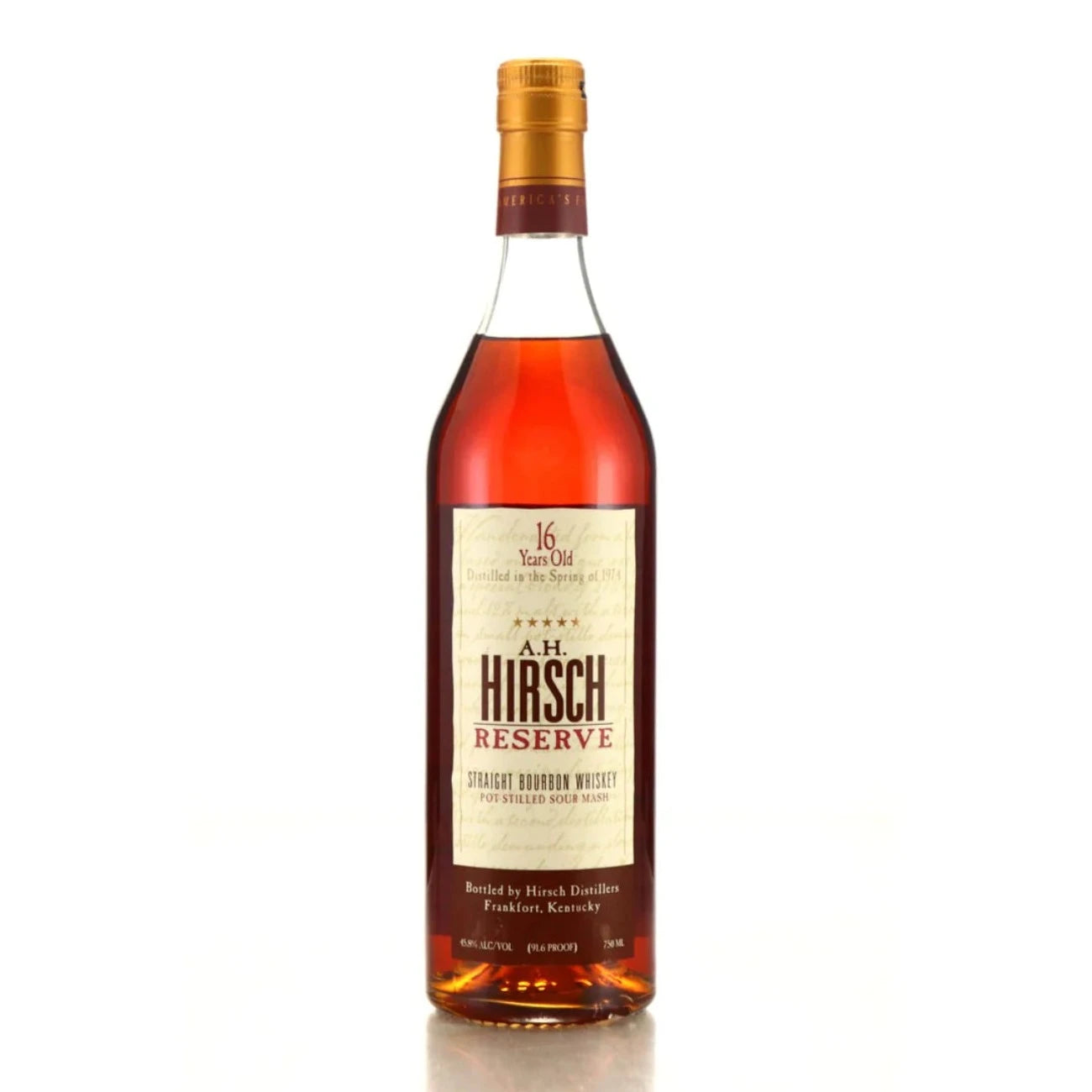 A.H. Hirsch 1974 16 Year Gold Foil Straight Bourbon Whiskey – 750ml