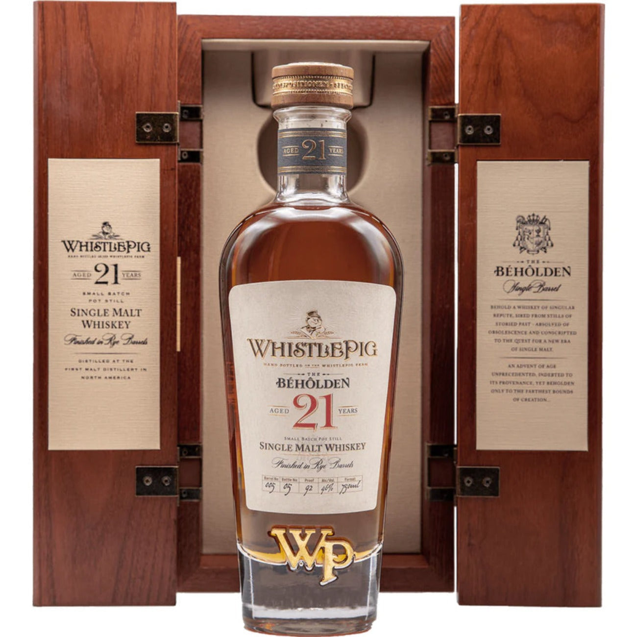 WhistlePig The Beholden 21 Year Single Malt – 750ml