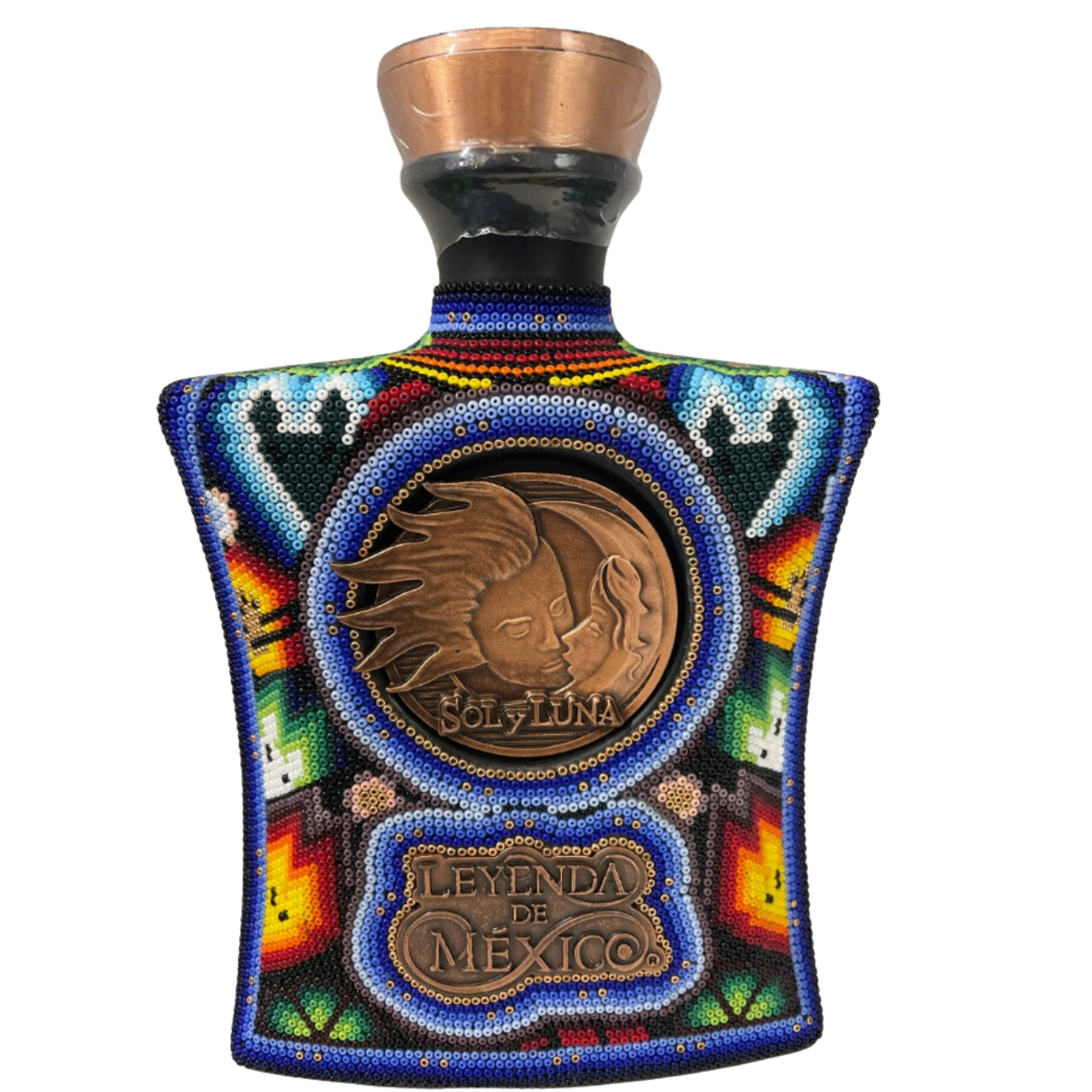 Leyenda de Mexico Extra Añejo Sol y Luna Beaded Bottle Tequila – 750ml