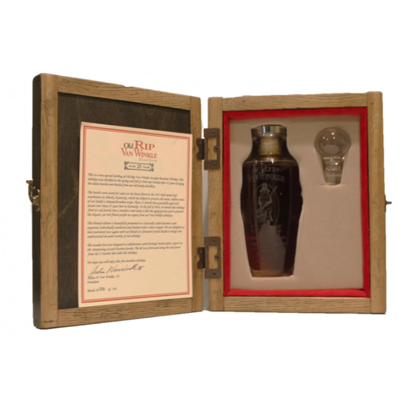 Old Rip Van Winkle 25 Year Bourbon Decanter Set