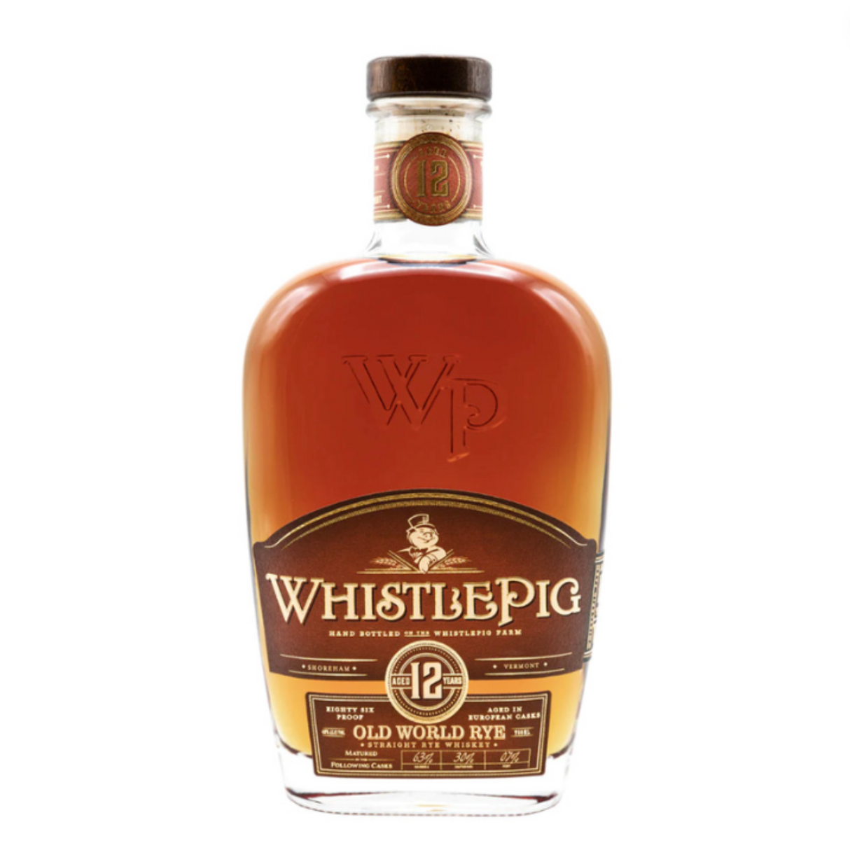 WhistlePig Old World Rye 12 Year Whiskey – 750ml