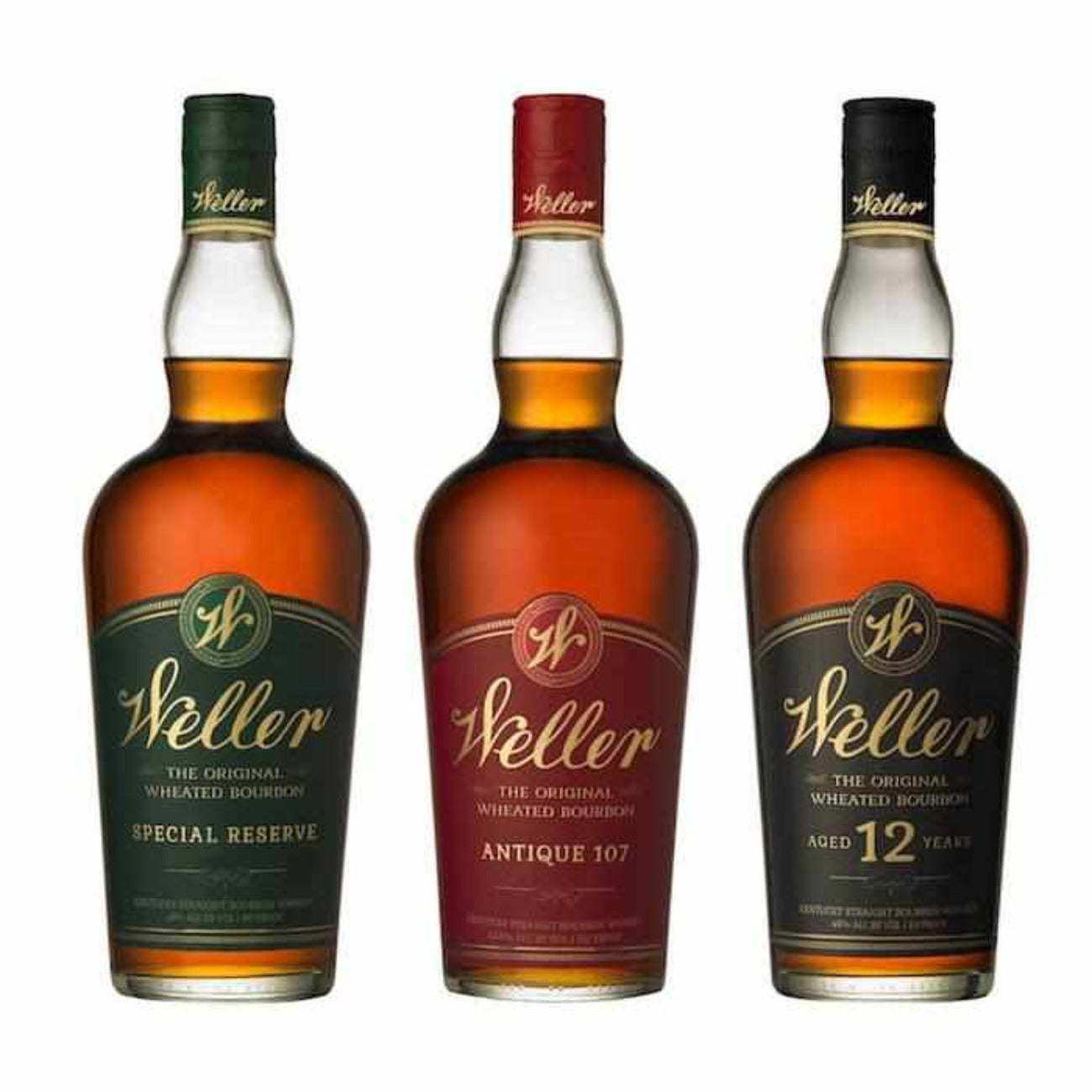 Weller Bourbon Starter Pack – Special Reserve, Antique 107 & 12 Year – 3 x 750ml