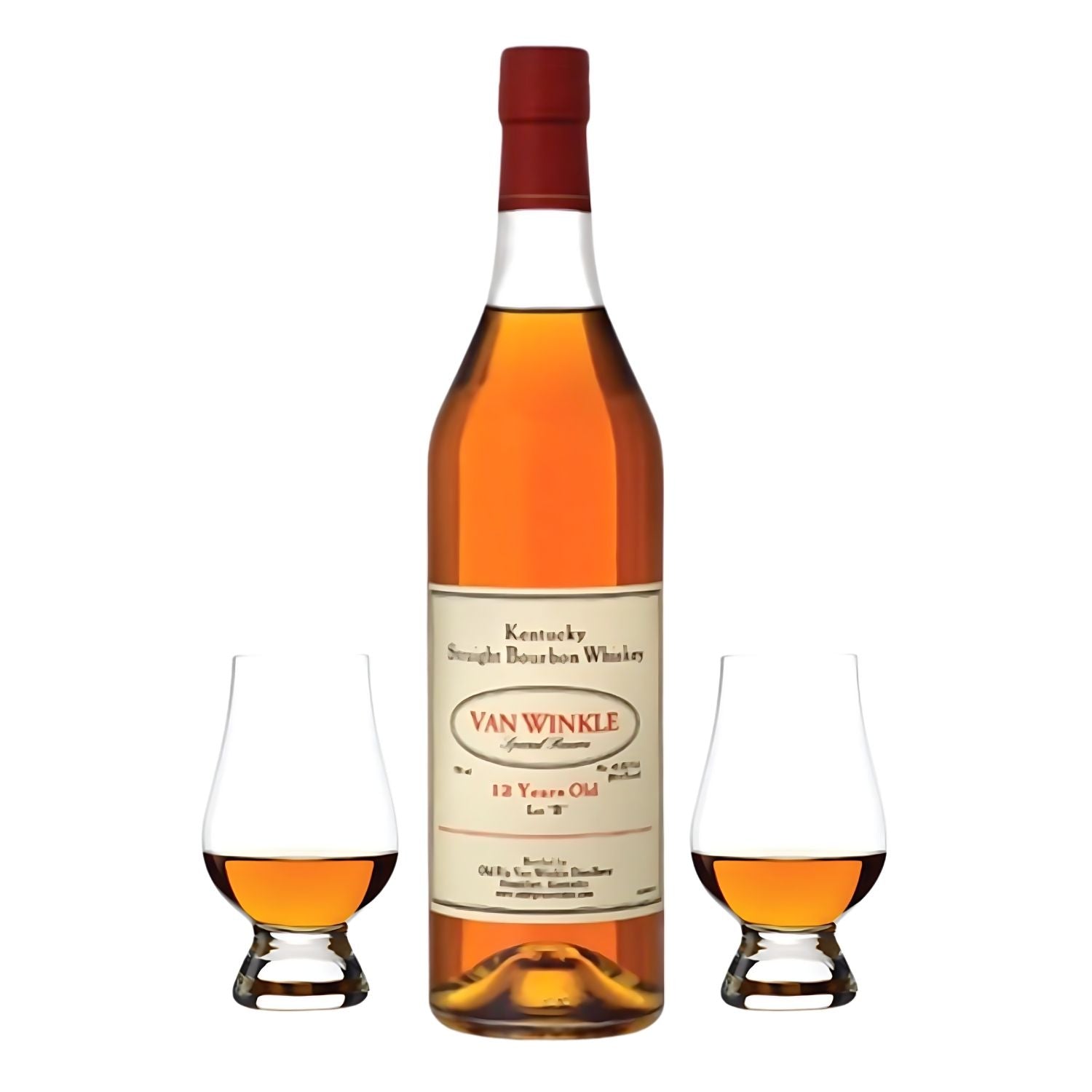 Pappy Van Winkle Special Reserve 12 Year Lot B Bourbon Whiskey Gift Set with 2 Glencairn Glasses 750ml – engravable and gift-ready from Top Bourbon