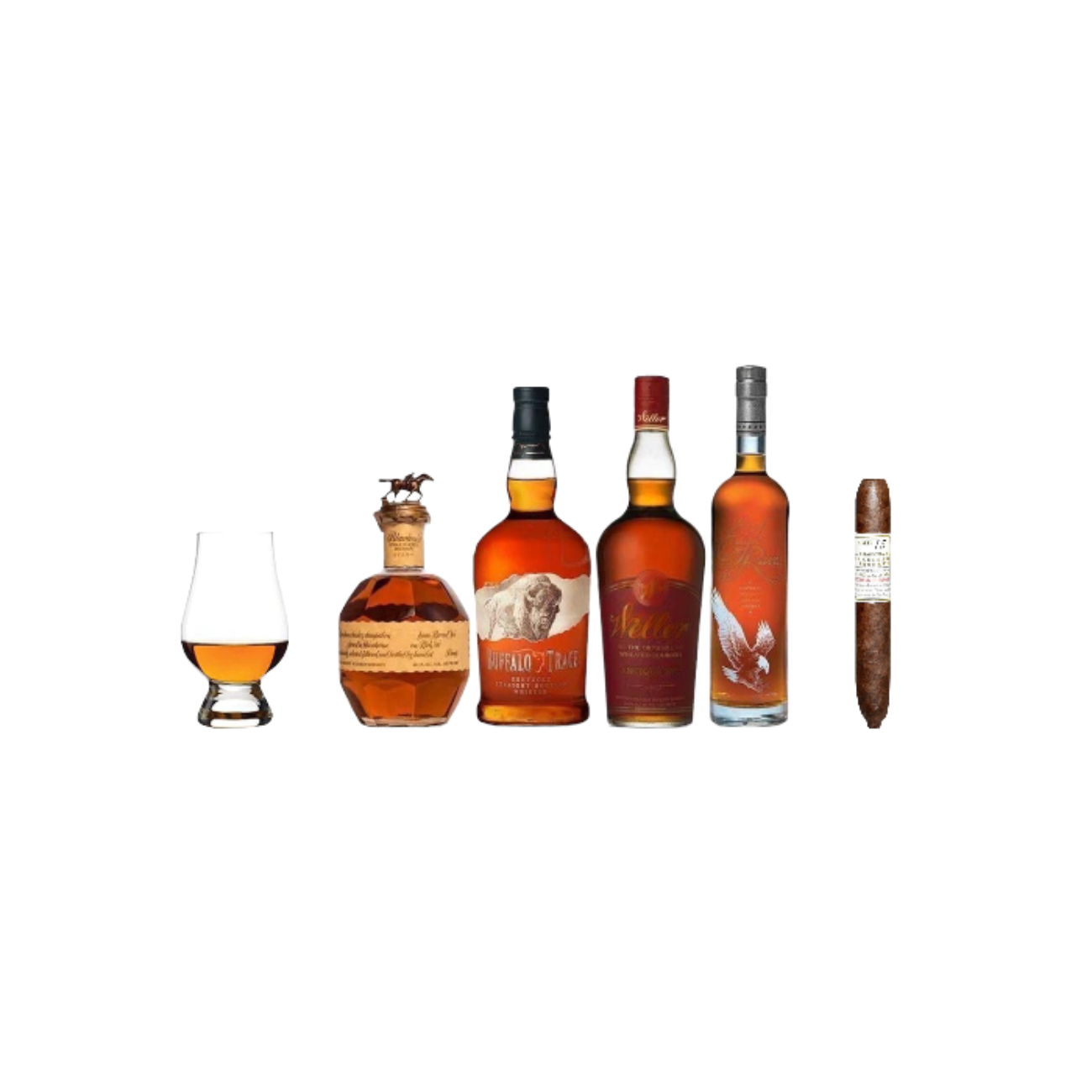 Buffalo Trace Starter Pack Bourbon Whiskey Gift Set Bundle + Glass & Cigar