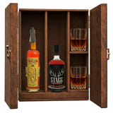 Colonel E.H. Taylor Barrel Proof & Stagg Kentucky Straight Bourbon Batch 26C wooden gift box with 2 crystal glasses
