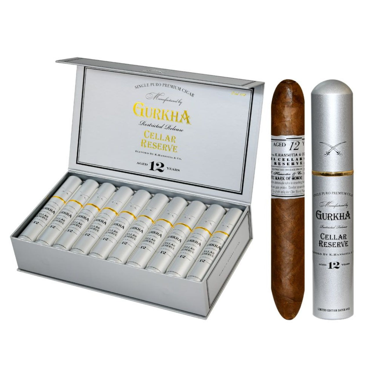 Gurkha Cellar Reserve 12 Year Tubo Cigar – Single