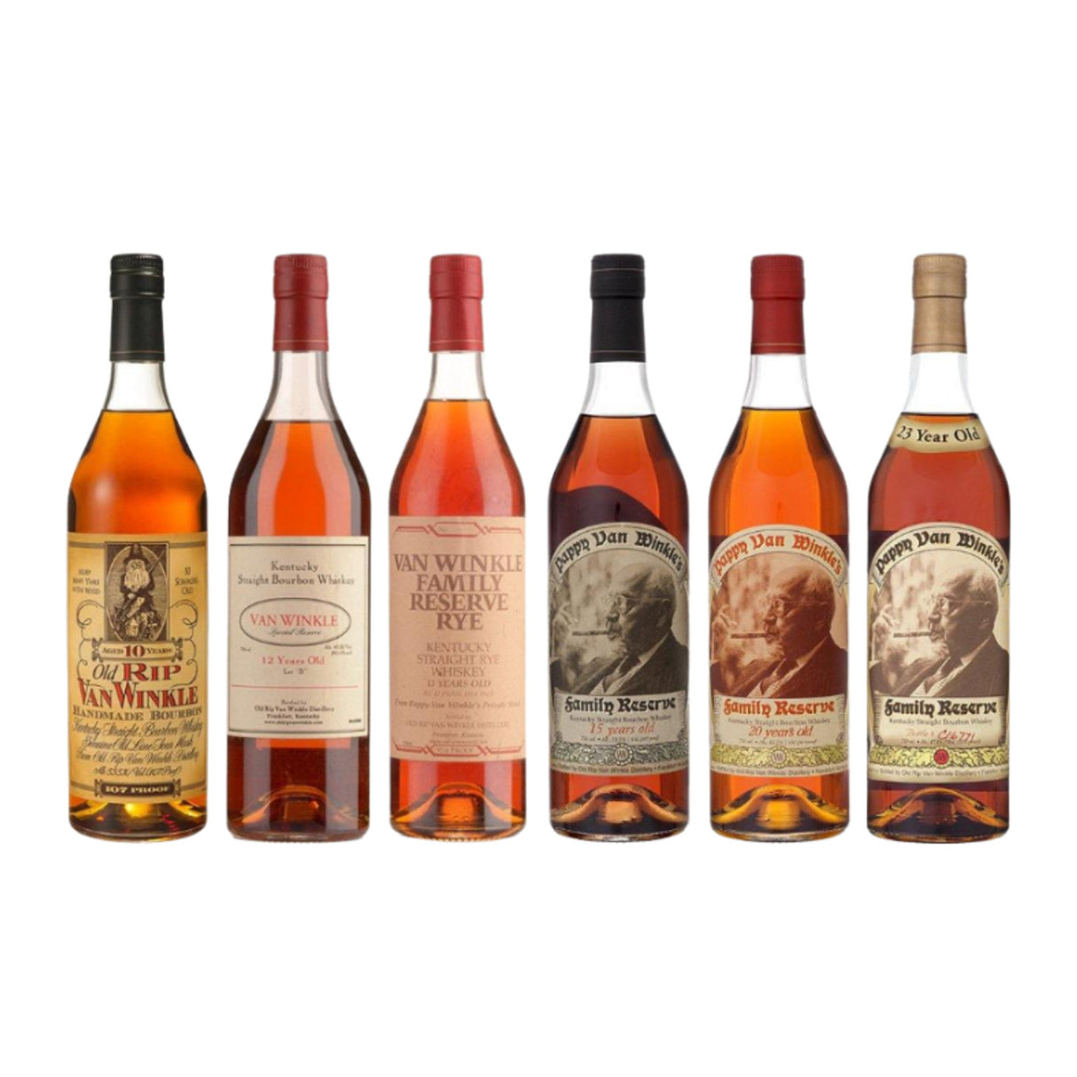 Pappy Van Winkle Complete Lineup Bourbon Collection Set – 6 Bottles (750ml)