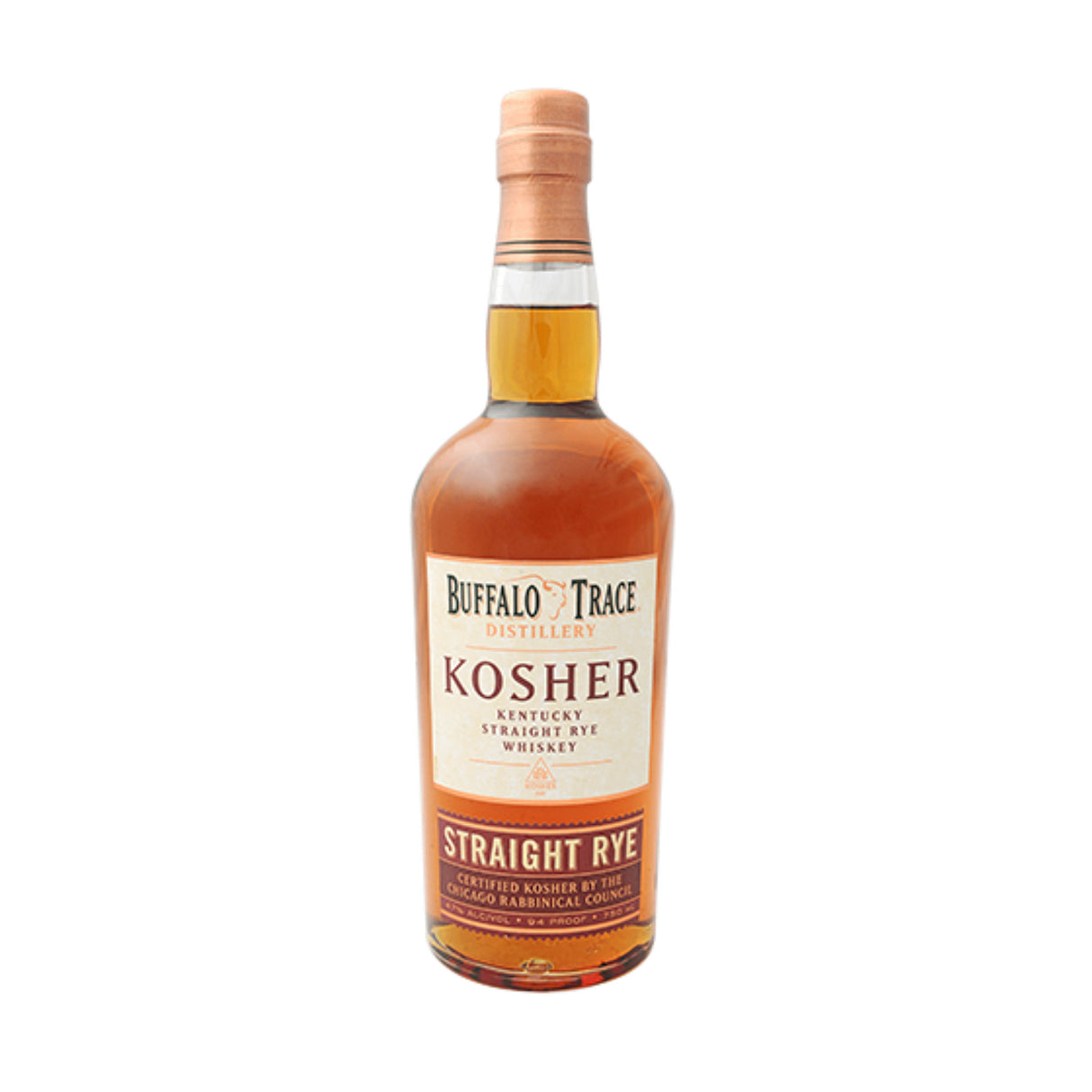 Buffalo Trace Kosher Straight Rye Whiskey – 750ml