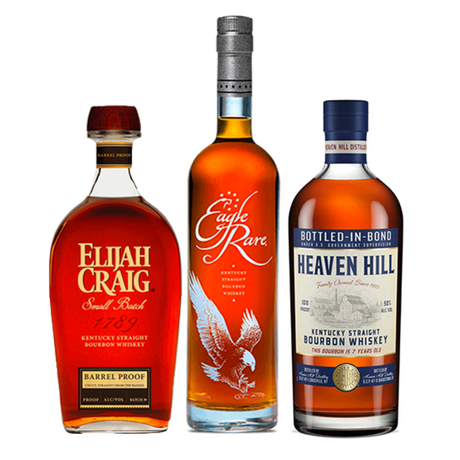 Heaven Hill, Eagle Rare & Elijah Craig Bourbon Bundle – 3 x 750ml