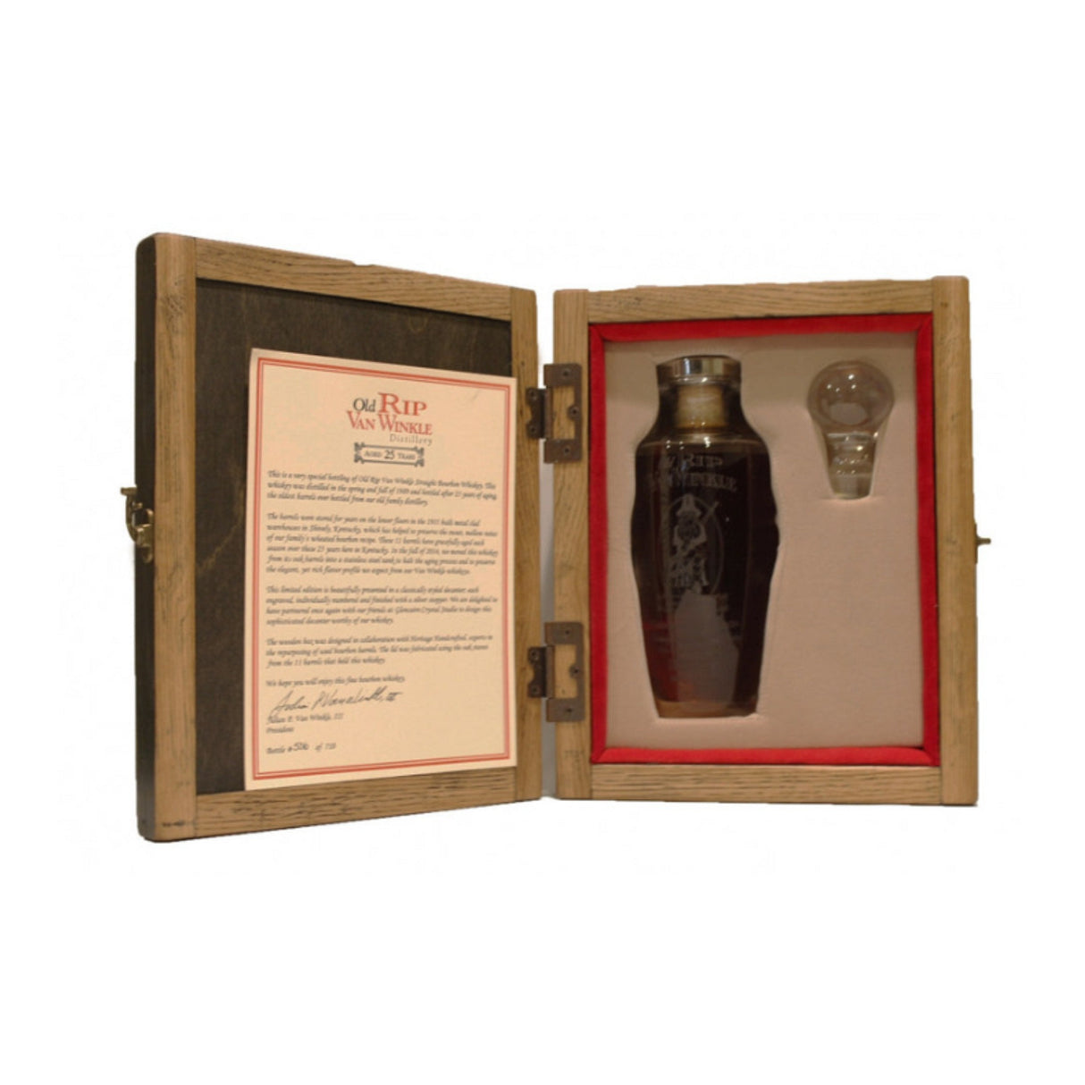 Old Rip Van Winkle 25 Year Bourbon Decanter Set