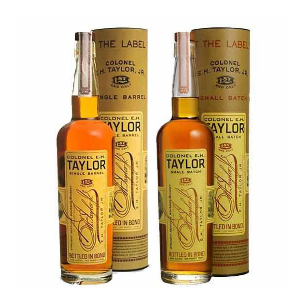 Colonel E.H. Taylor Bottled-in-Bond Bourbon Bundle – Small Batch & Single Barrel (750ml Each)