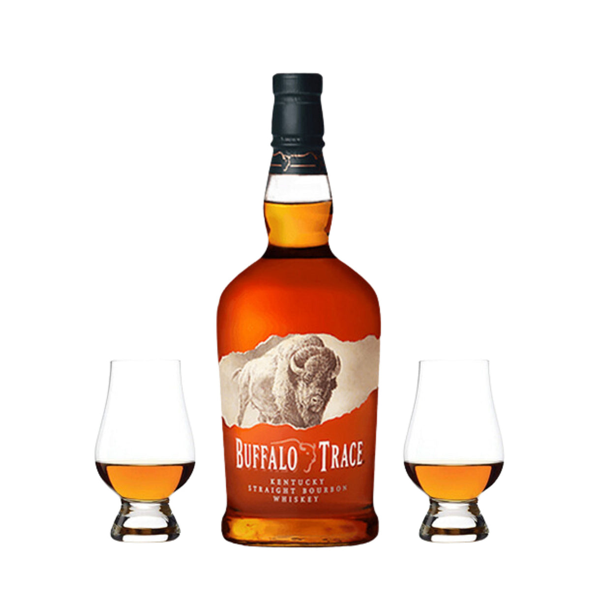 Buffalo Trace Bourbon Gift Set – 750ml Bottle + 2 Glencairn Glasses