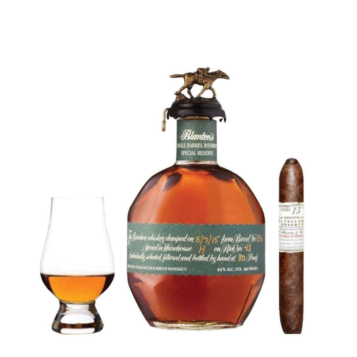Blanton's Special Reserve Gift Set with Cigar & Glencairn Glass - 700ml
