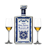 Dos Artes Blanco Tequila Gift Set with 2 Glasses - 1L
