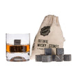 Premium Whiskey Stones Gift Set – 12 Marble Chilling Rocks with Storage Bag