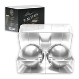 XXL Whiskey Chilling Balls – Set of 2 Stainless Steel Spheres with Freezer Tray (55mm)