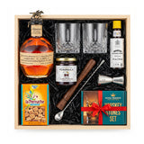Blanton's Original Old-Fashioned Wooden Gift Crate – Bourbon, Glasses, Bitters & Bar Tools