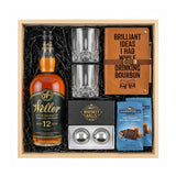Wheated Weller Gift Crate - wooden gift crate holding 2 American-made bourbon bottles, W.L. Weller Antique 107 & W.L. Weller C.Y.P.B.