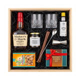 Maker’s Mark Old-Fashioned Wooden Gift Crate – Bourbon, Glasses, Bitters & Bar Tools