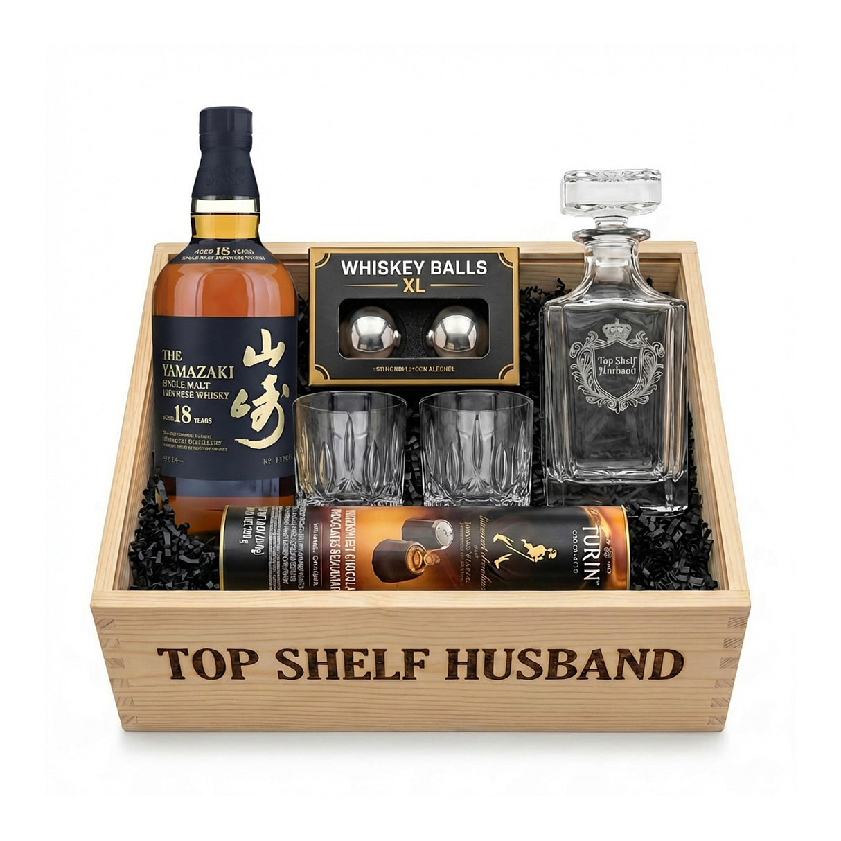 Yamazaki 18 Year Single Malt  – Japanese Whisky "Top Shelf Husband" Gift Crate