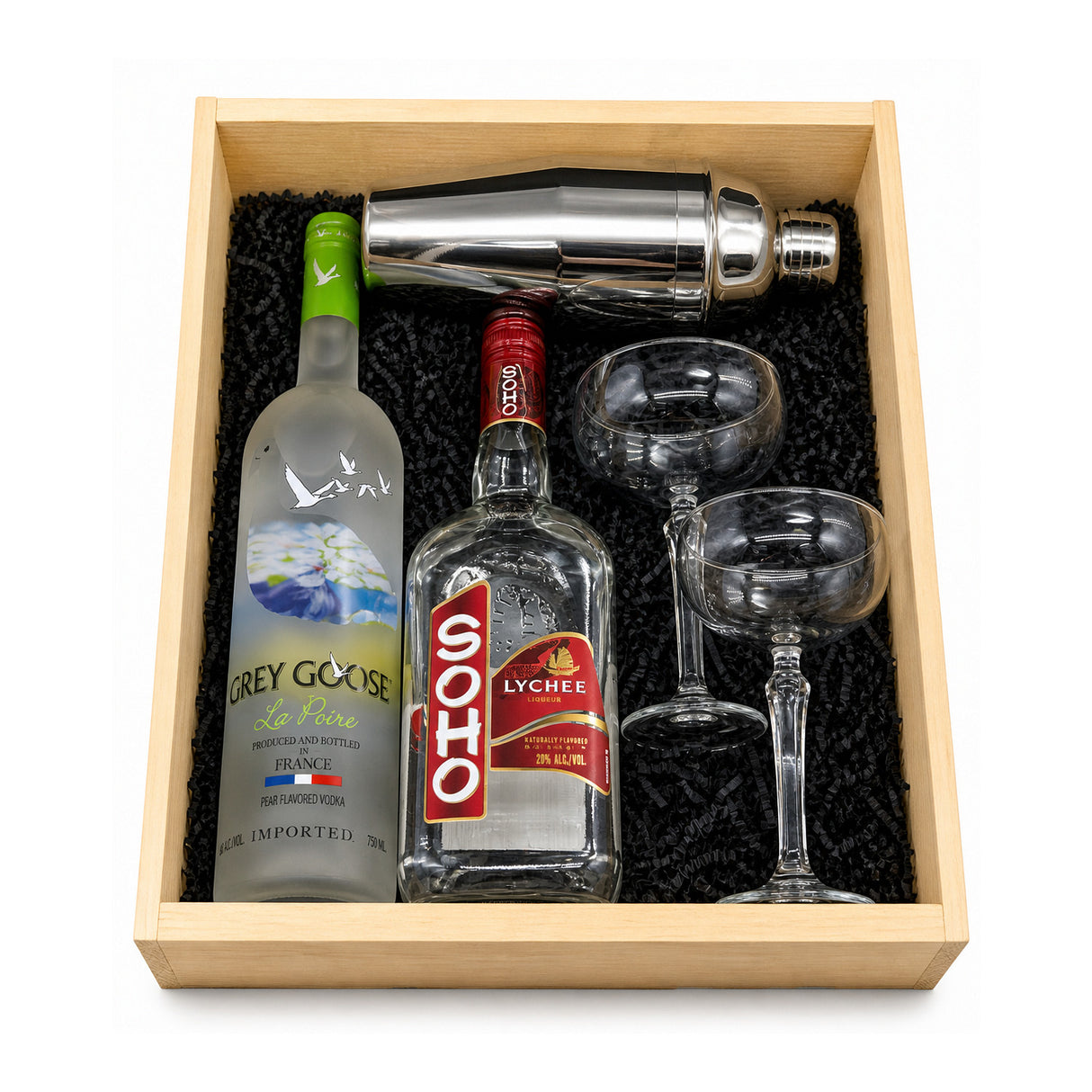 Grey Goose La Poire Skinny Lychee Martini Gift Set 750ml - Premium Gift Selection