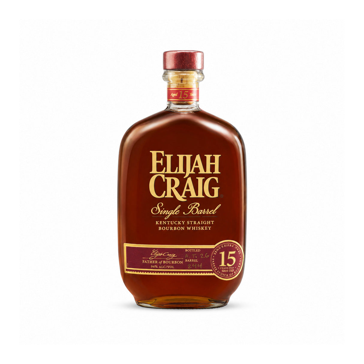 Elijah Craig Single Barrel 15 Year Kentucky Straight Bourbon Whiskey 750ml