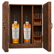 The Macallan 12 Year Double Cask & The Macallan 18 Year Double Cask wooden gift box with 2 glasses