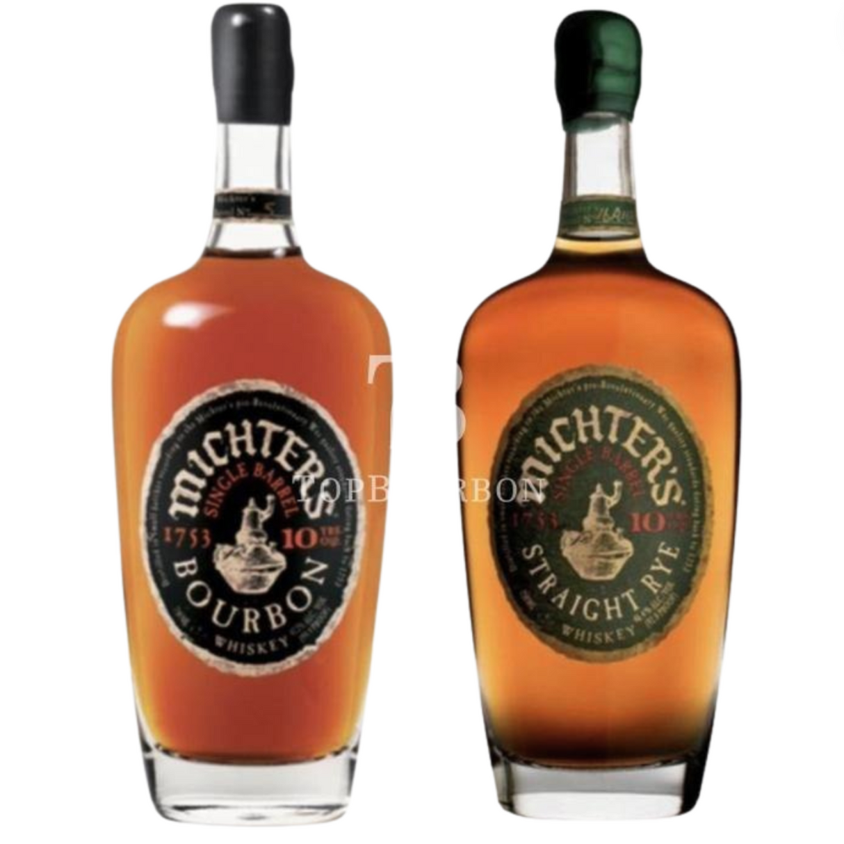 Michter’s 10 Year Bourbon & Rye Duo – Rare Single Barrel Bundle – 2 x 750ml