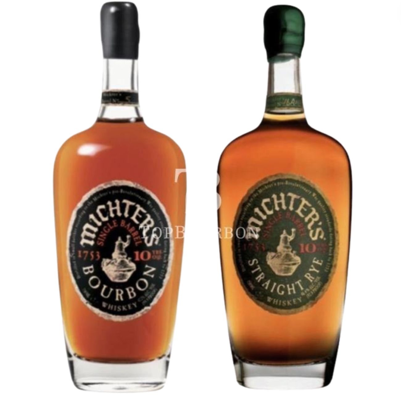 Michter’s 10 Year Bourbon &amp; Rye Duo – Rare Single Barrel Bundle – 2 x 750ml