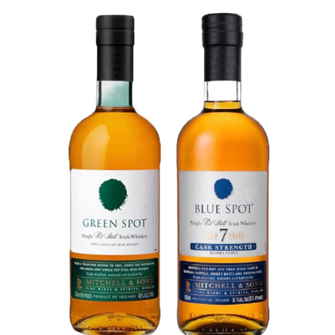 Green Spot &amp; Blue Spot Irish Whiskey Duo – 2 x 700ml