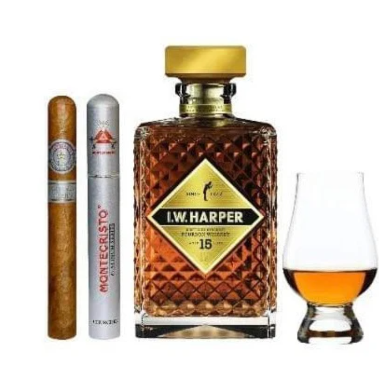 I.W. Harper 15yr | Cigar & Glencairn Gift set | Bourbon Whiskey