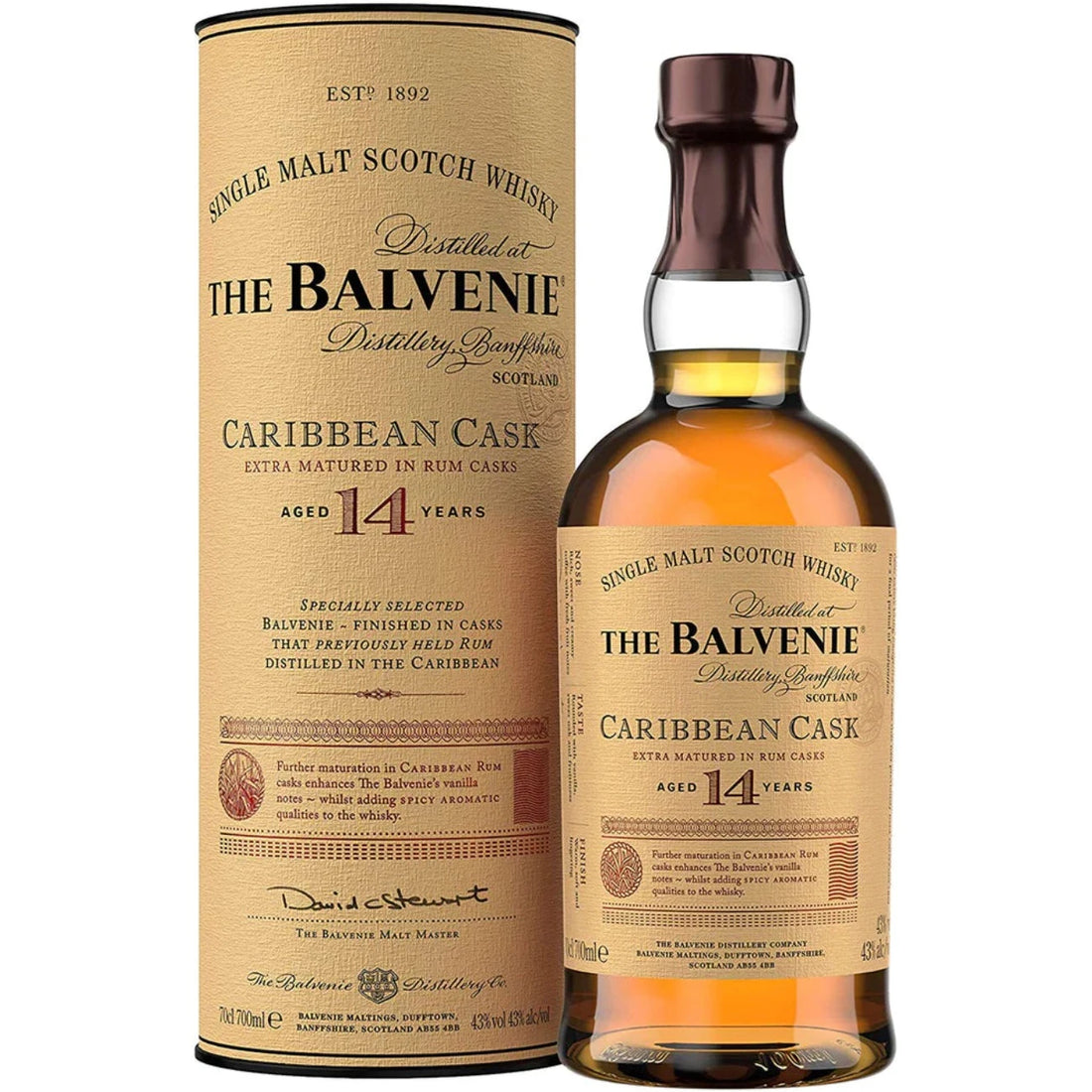 The Balvenie 14 Year Caribbean Cask Single Malt Scotch Whisky – 750ml