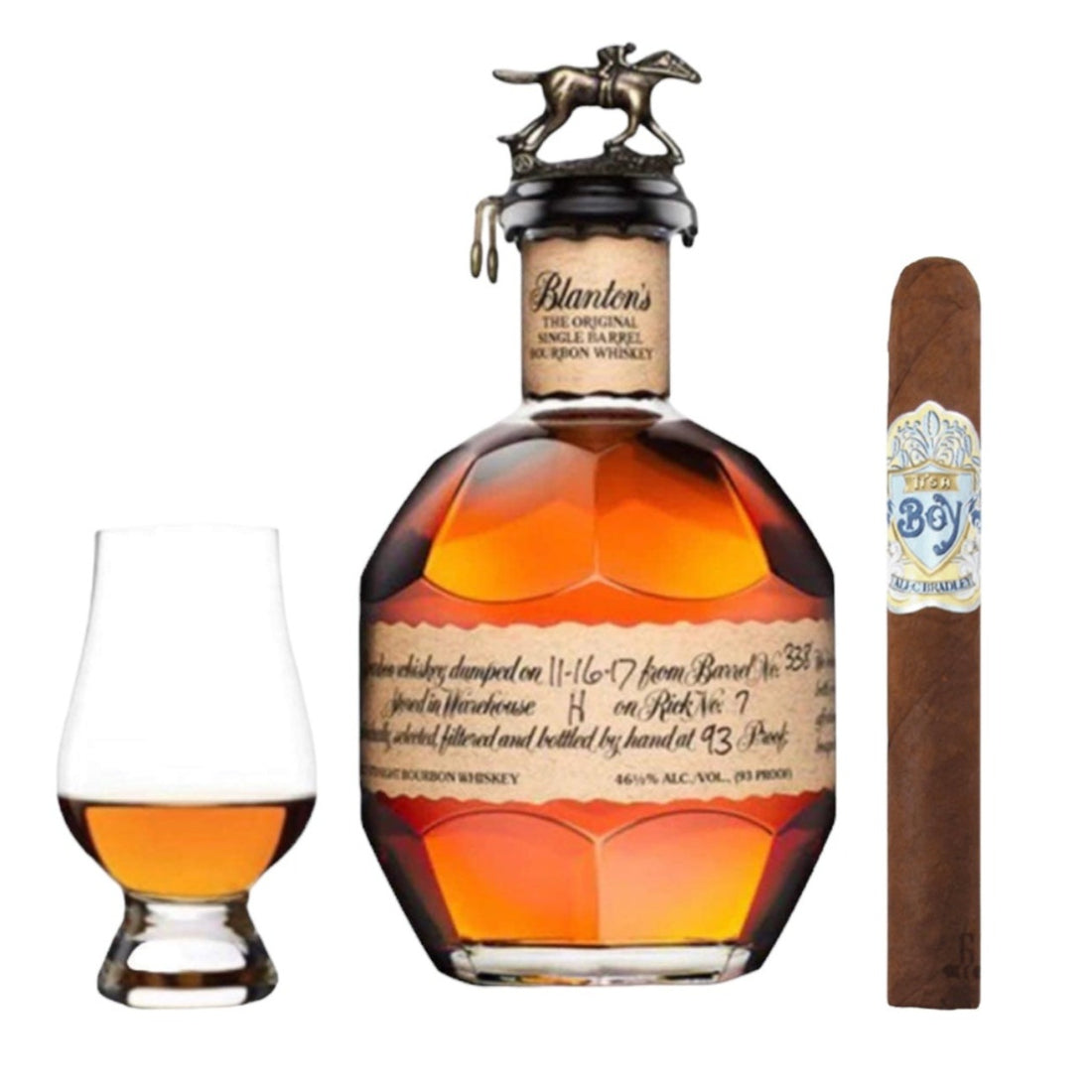 Blanton’s Glencairn &amp; Cigar Bourbon Gift Set