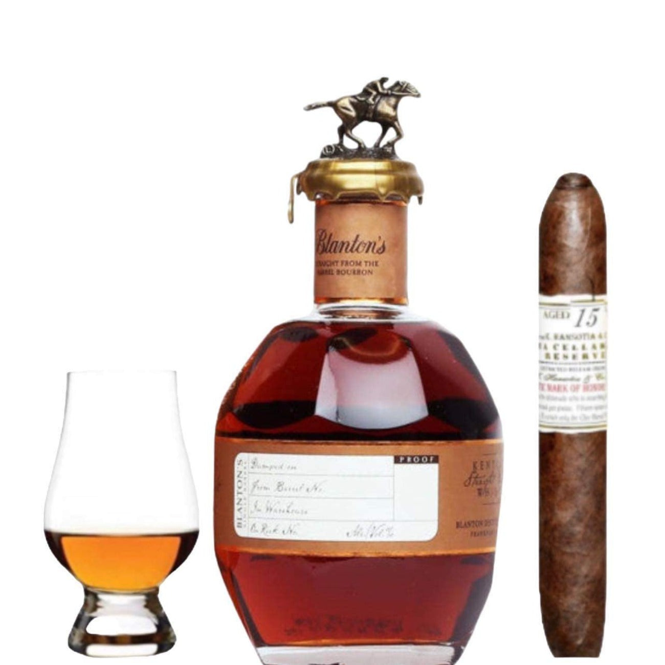 Blanton’s Straight From the Barrel Gift Set with Cigar &amp; Glencairn Glass
