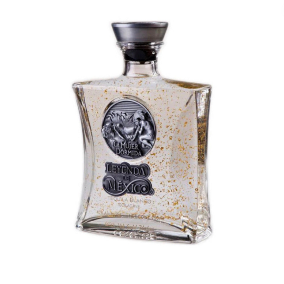 Leyenda de Mexico Blanco Tequila with Gold Flakes – 750ml