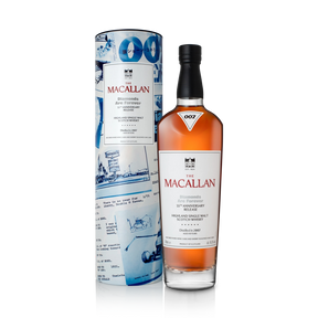 The Macallan Diamonds Are Forever 18 Year Old James Bond Scotch bottle on white background