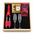 Moet & Chandon Special Edition Brut Imperial Champagne gift set with flutes Ferrero Rocher and Ghirardelli chocolate