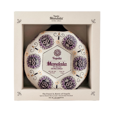 Mandala Guardians of Time 2026 Extra Añejo Tequila 1L ceramic bottle and gift box