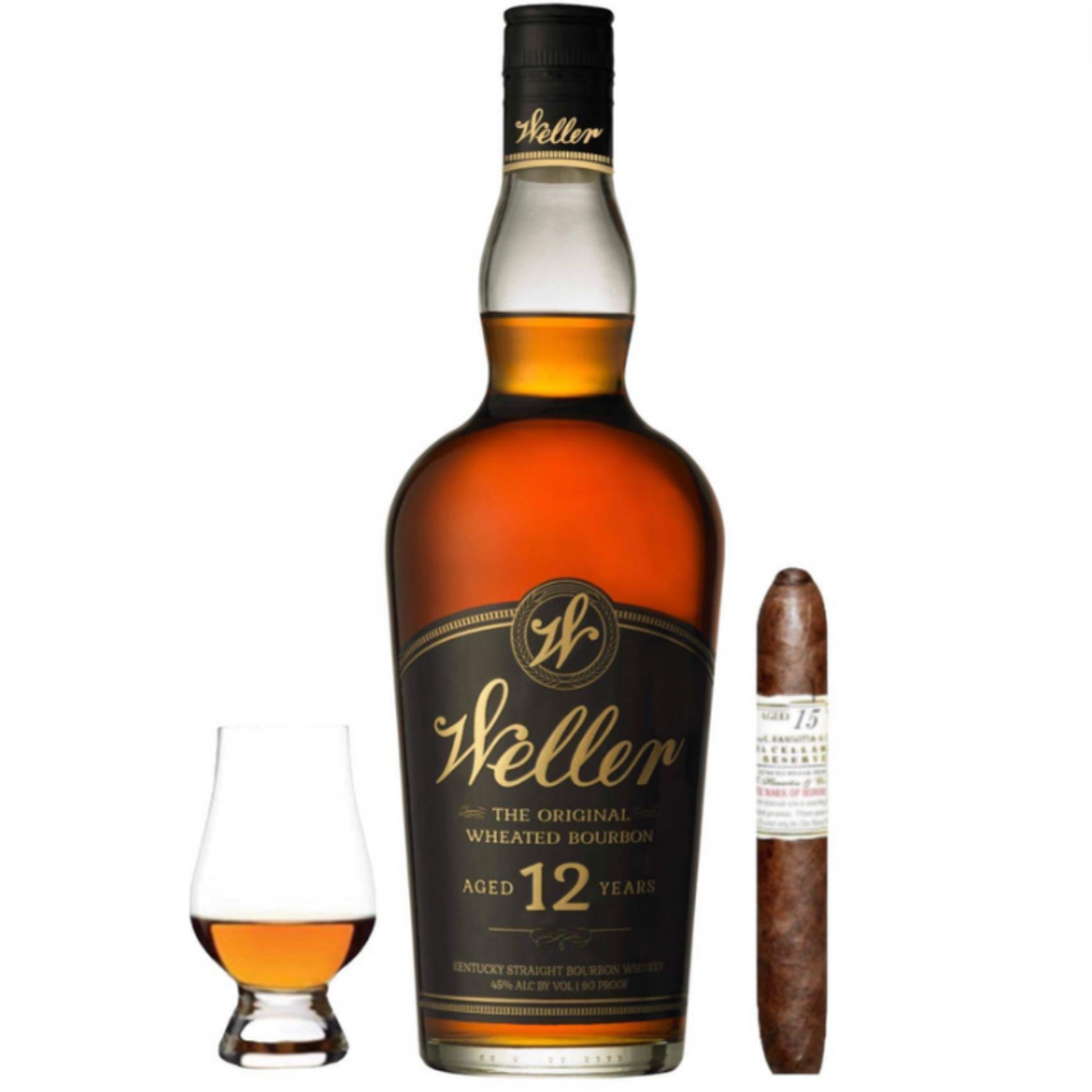 Gift Set Bundle |  W.L. Weller 12yr | Cigar &amp; Glencairn