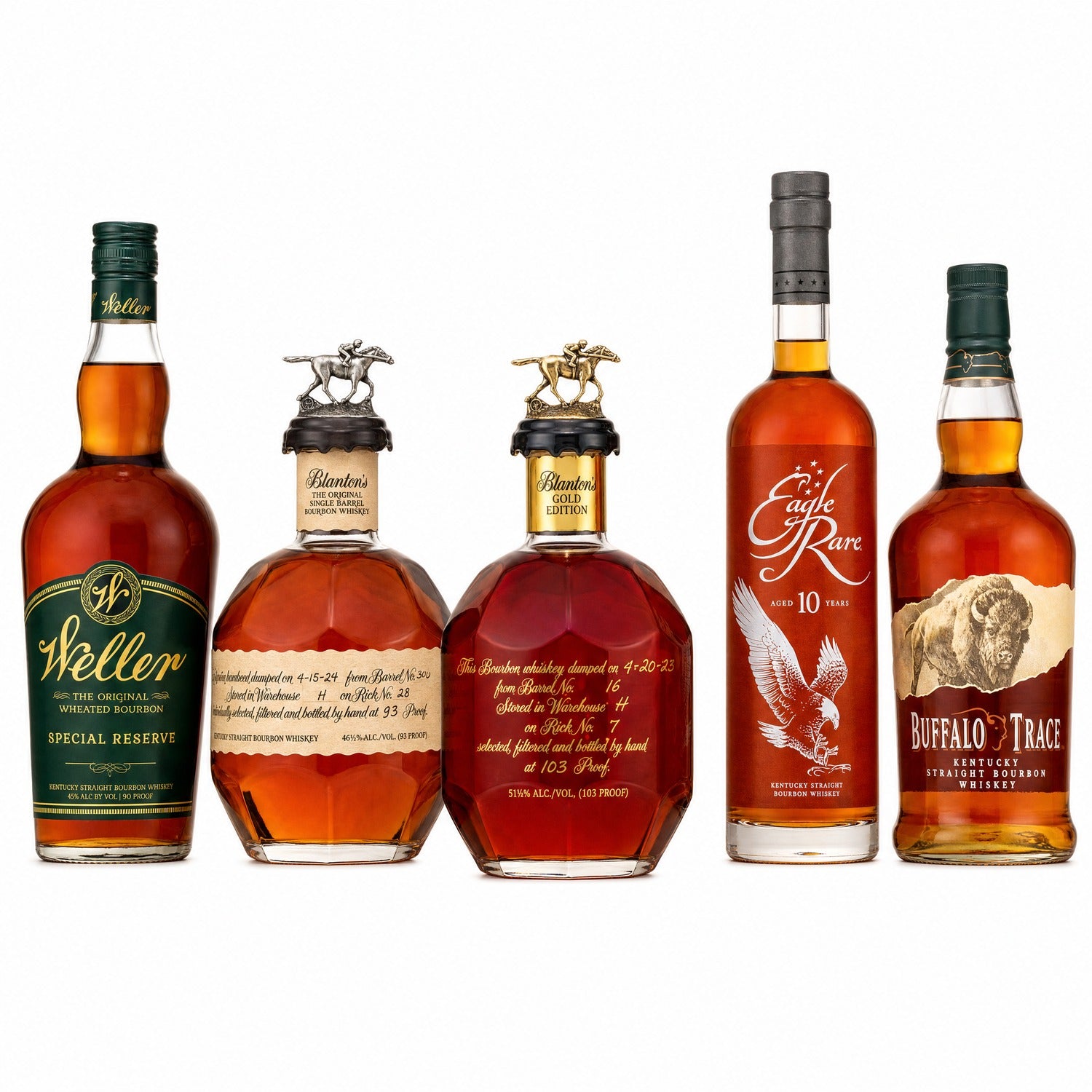 Blanton's Gold 5-Bottle Bourbon Collection | Top Bourbon