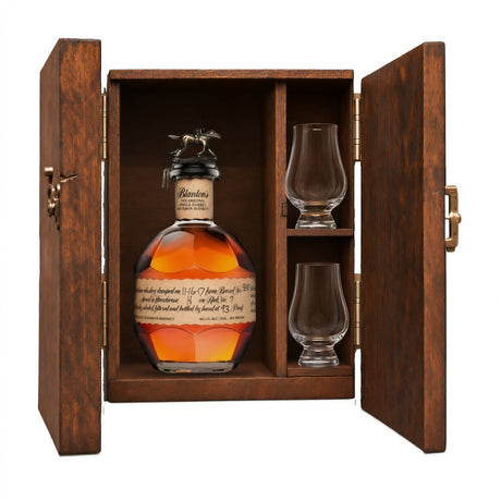 Blanton's Single Barrel 750ml Gift Set with Wooden Case & 2 Glasses — Glencairn Glasses